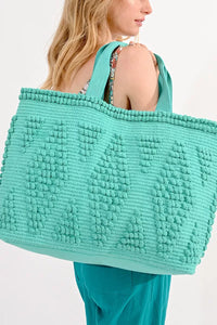 Turquoise Large Shopper Tote