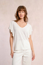 White Knit Ruffled Shirt