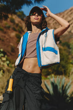 FP Movement Sky High Fleece Vest- Cream w/Powerline
