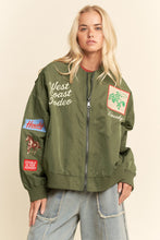 WEST COAST RODEO EMBROIDERED BOMBER JACKET- Army Green