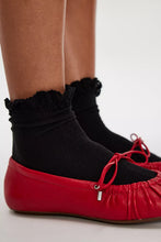 Beloved Waffle Knit Ankle Socks- Black