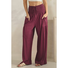 Wine Smocked Pants