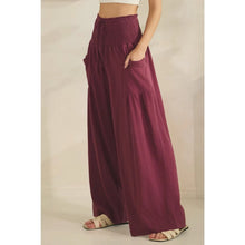 Wine Smocked Pants