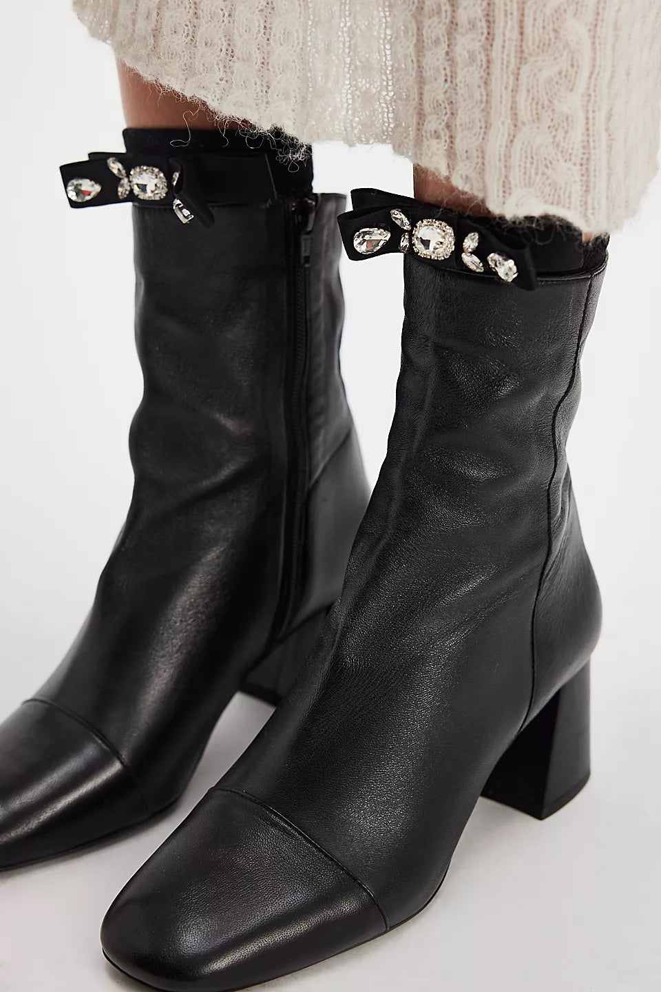 Free People Wisteria Ankle Boots- Black