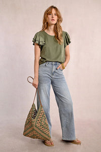 Green Soft Woven Bag