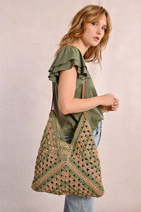 Green Soft Woven Bag