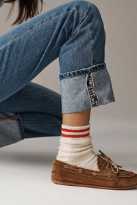 Free People Slim Shade Selvedge Jean - True Blue