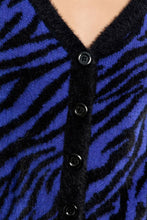 Blue & Black Zebra Cardi
