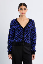 Blue & Black Zebra Cardi