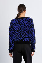 Blue & Black Zebra Cardi