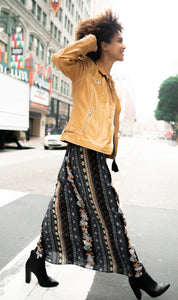 Sofia Honeycomb Leather Jacket