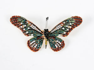 Rhinestone Butterfly Brooch
