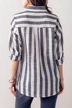 Black Striped Woven Shirt