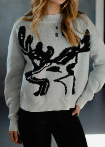 Light Grey Elk Sweater
