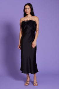 Flora Feather Slip Dress